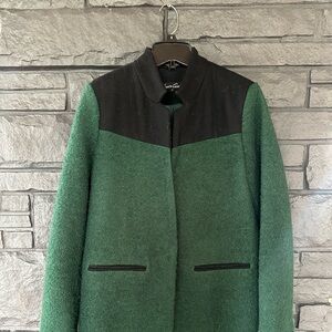 Kenneth Cole New York Green and Black Teddy Jacket